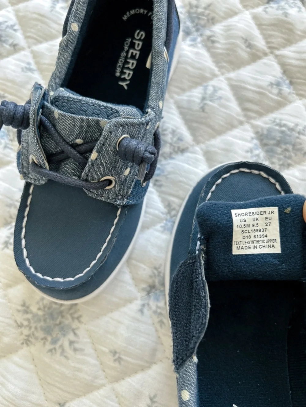 Sperry Navy Blue Kids Moccasins